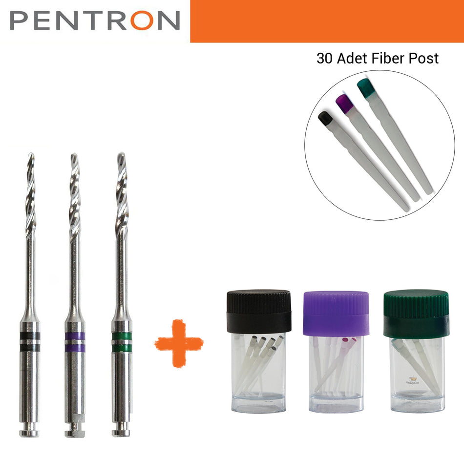 DentrealStore - Pentron FibreKleer 4x Tapered Radioopaque Fiber Post Big Kit - Asorti