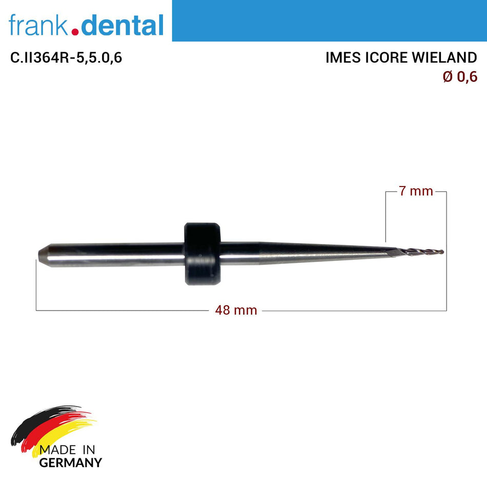DentrealStore - Frank Dental Imes Icore Wieland Cad Cam Drill 0.6 mm